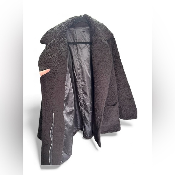 Black Sherpa zip up women’s XXL Teddy Cozy half zip Jacket - Picture 3 of 7